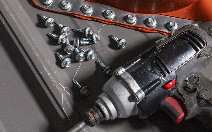 Roof boot kit: includes the rubber roof boot, screws, and adhesive caulk