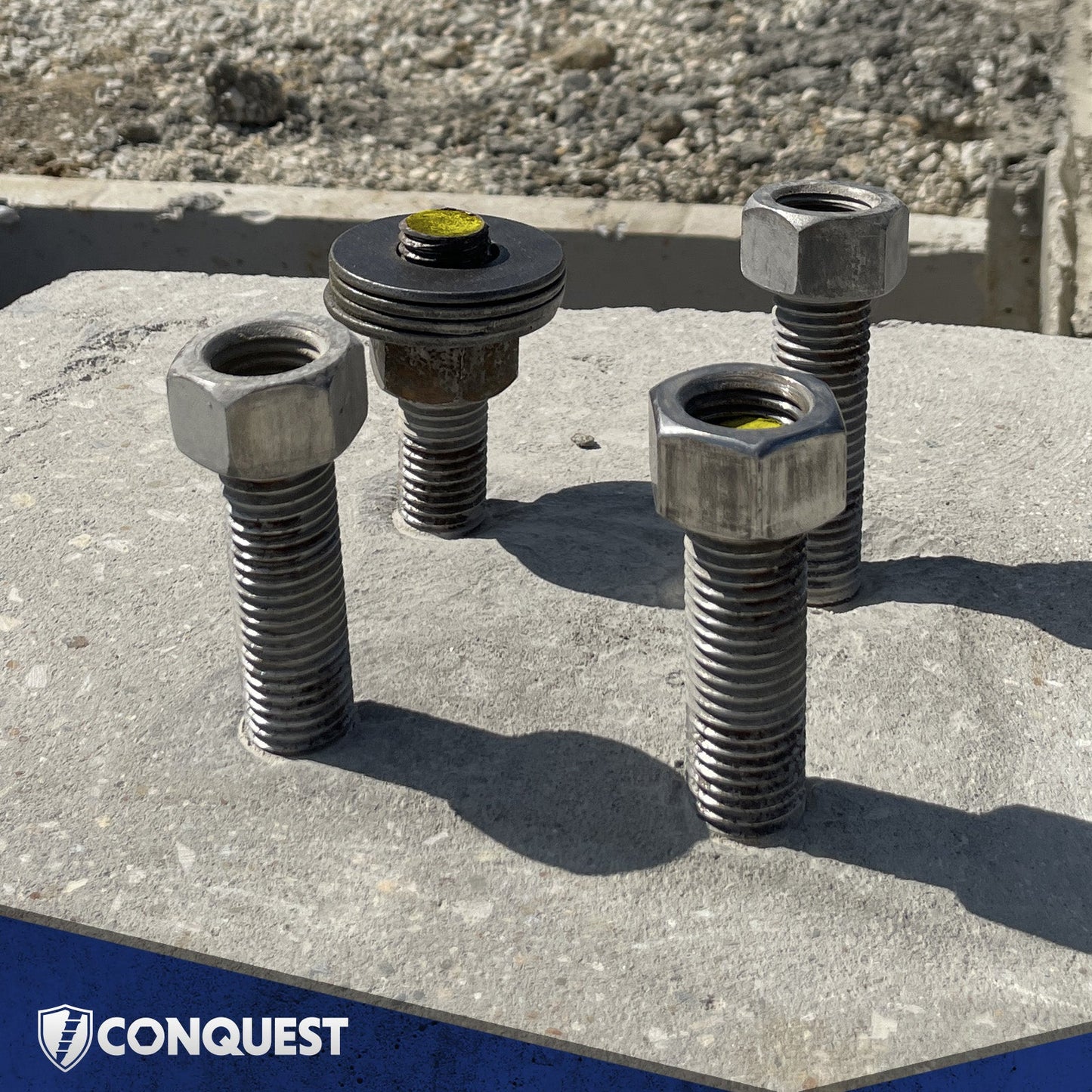 Threaded rod installed into concrete