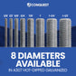 8 Diameters Available in a A307 Hot-Dipped Galvanized