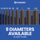Conquest 1-1/4"-7 x 1' A307 Threaded Rod - Plain Finish
