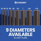 Conquest A307 Coarse Threaded Rod dimensions chart