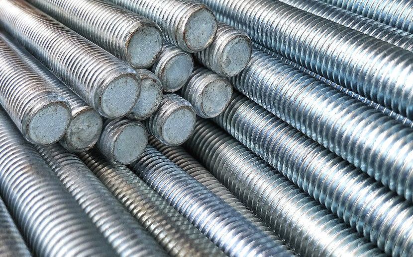 Threaded rod in a pile