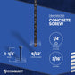 3/16" x 1-1/4" Conquest Hex Concrete Screw - Single Dimensions