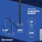 3/16" x 2-1/4" Conquest Hex Concrete Screw - Single Dimensions