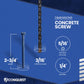 1/4" x 2-3/4" Conquest Hex Concrete Screw - Single Dimensions