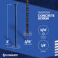 1/4" x 5" Conquest Hex Concrete Screw - Single Dimensions