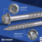 Features: Hex Head Drive and Serrarted Threads