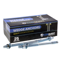 Conquest CWA12-1000Z Wedge Anchor 25 Pack