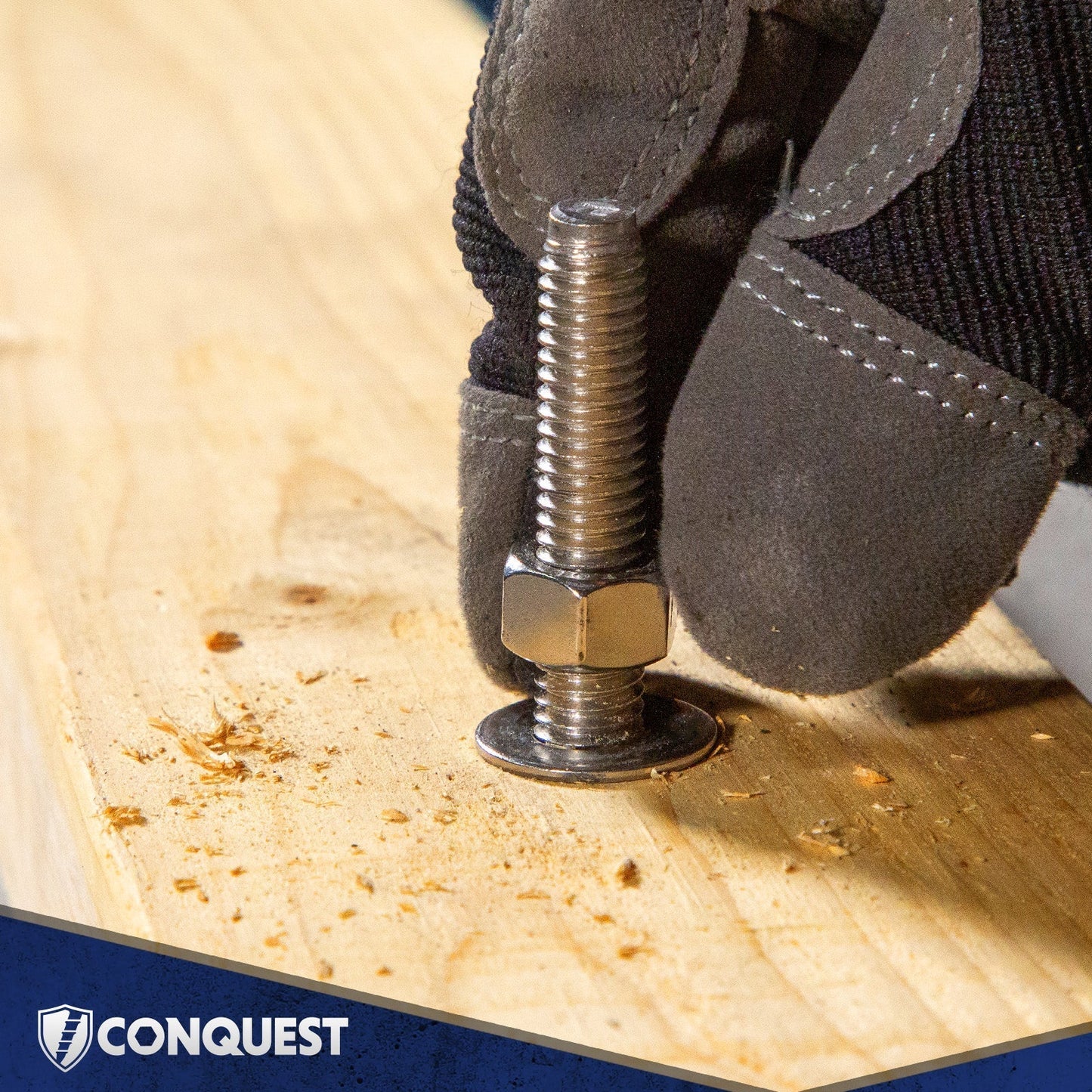 Wedge Anchor Installed into Piece of Wood