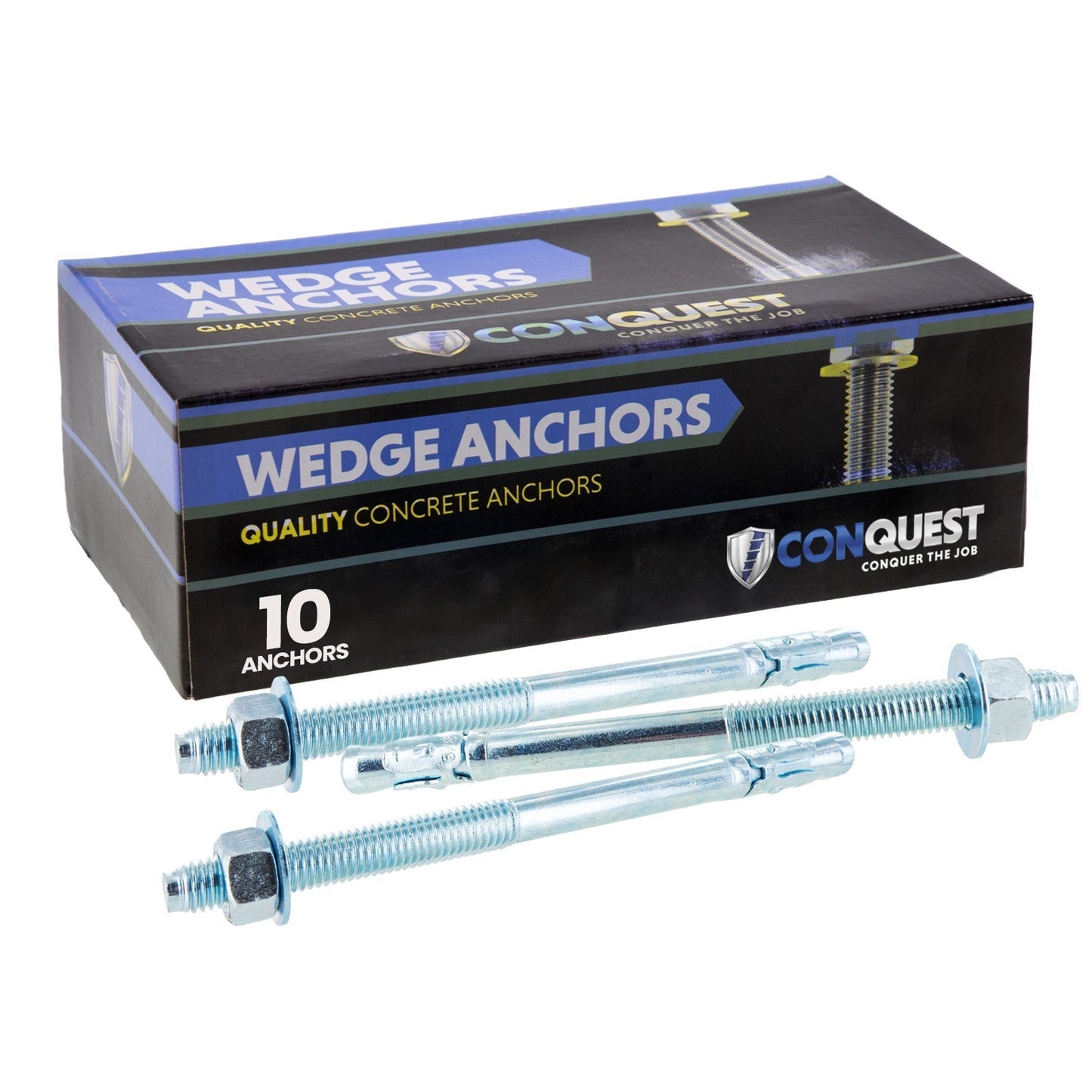 Conquest CWA34-812Z Wedge Anchor 10 pack