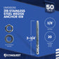 CWA38-334SS6 Wedge Anchor Dimensions