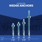3/8" x 3" Conquest Wedge Anchors - Zinc, Pkg 50