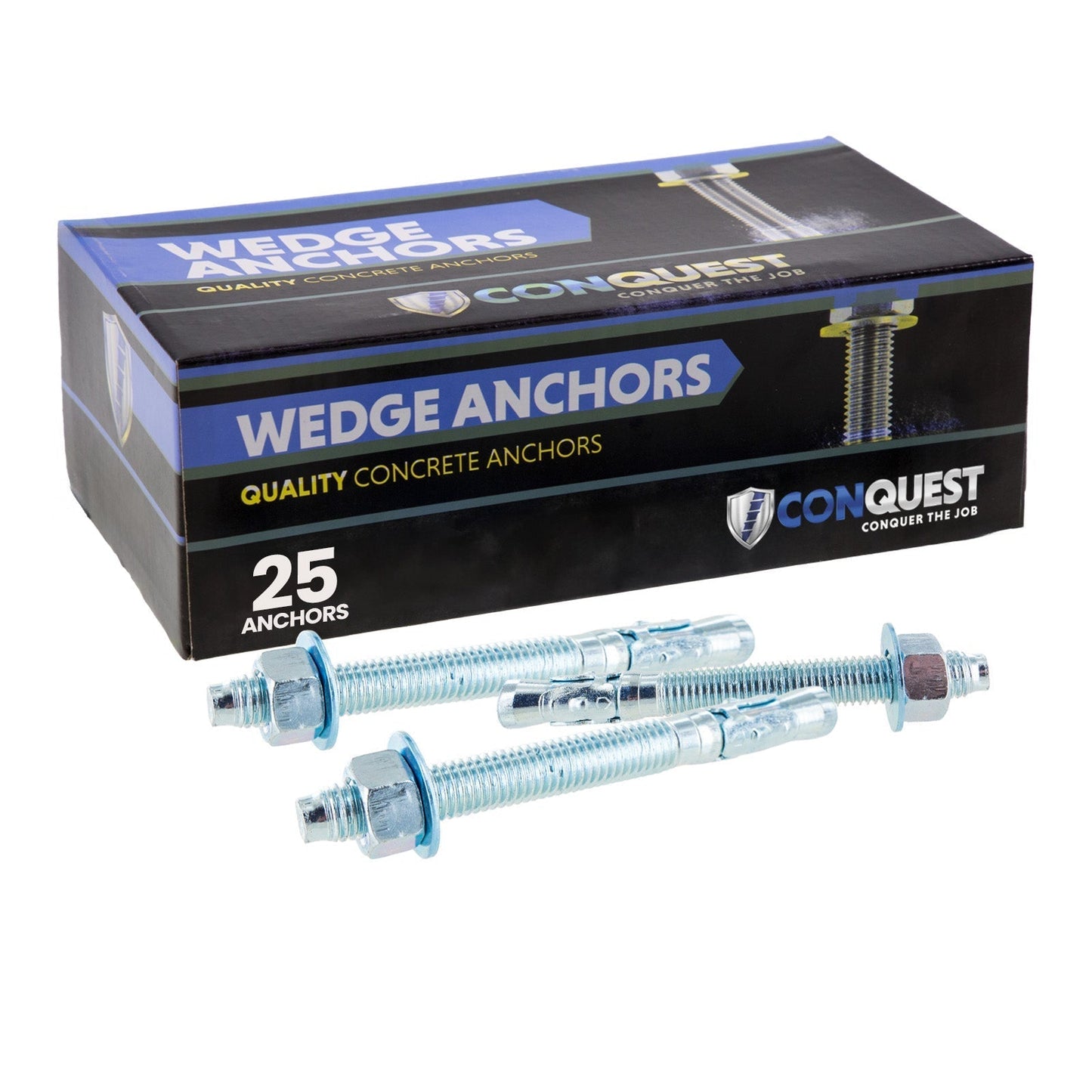 Conquest CWA58-600Z Wedge Anchor 25 pack