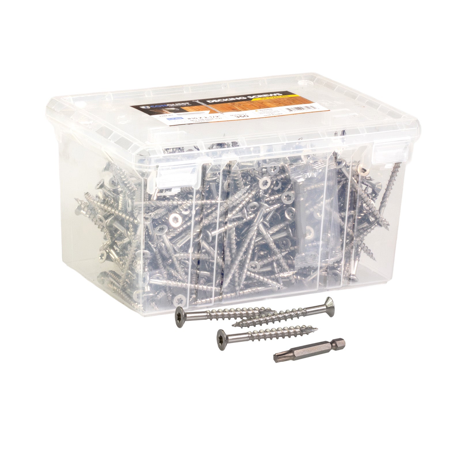 #10 x 2-1/2" Conquest T25 Bugle Head Deck Screws - 316 Stainless Steel, Pkg. 350