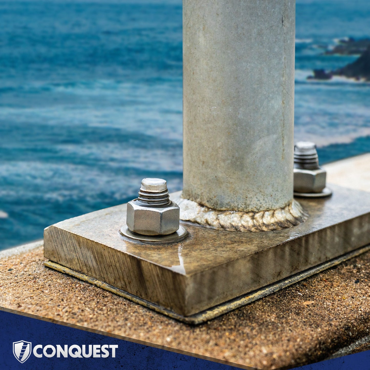 Wedge Anchor Installed in Concrete in Oceanic Environment  