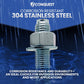 Conquest Wedge Anchor Corrosion Resistance - 304 Stainless Steel