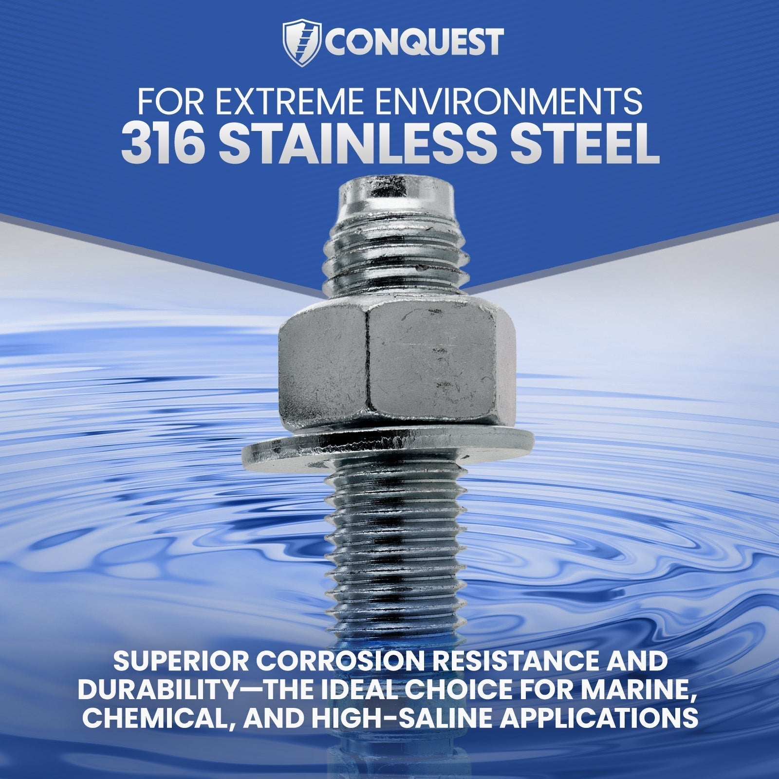 Conquest Wedge Anchor Corrosion Resistance - 316 Stainless Steel