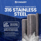 316 Stainless Steel - Corrosion Resistant