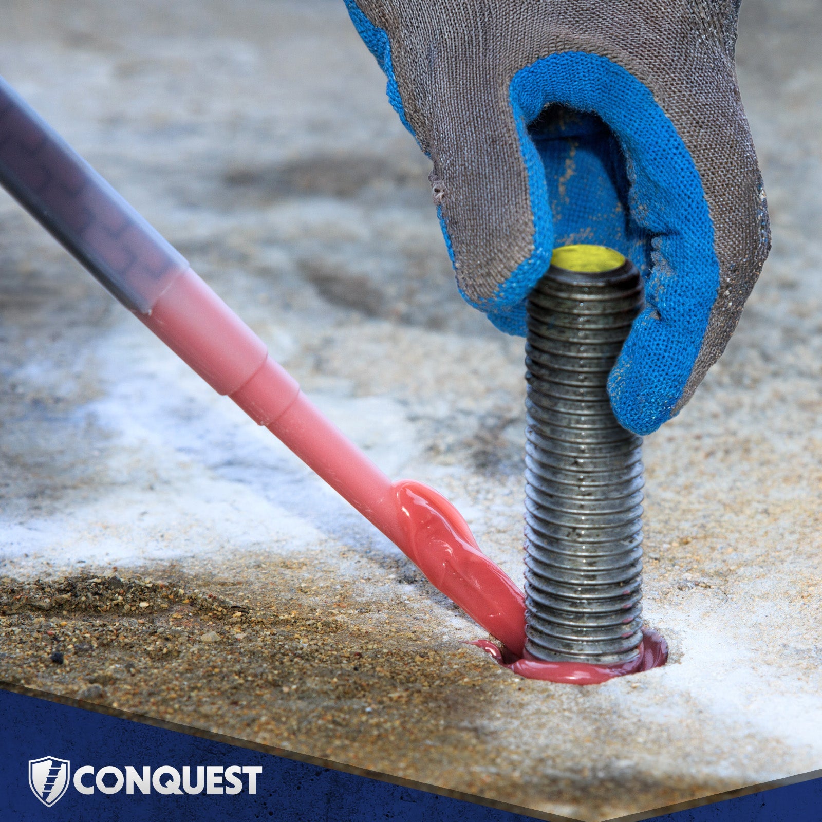 Threaded rod concrete application