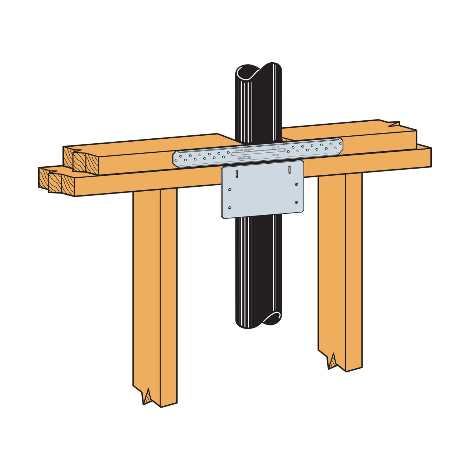 Simpson CTS Compression and Tension Tie single installation