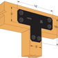 Simpson APVT6 Avant Ornamental T Strap - With Required Fasteners