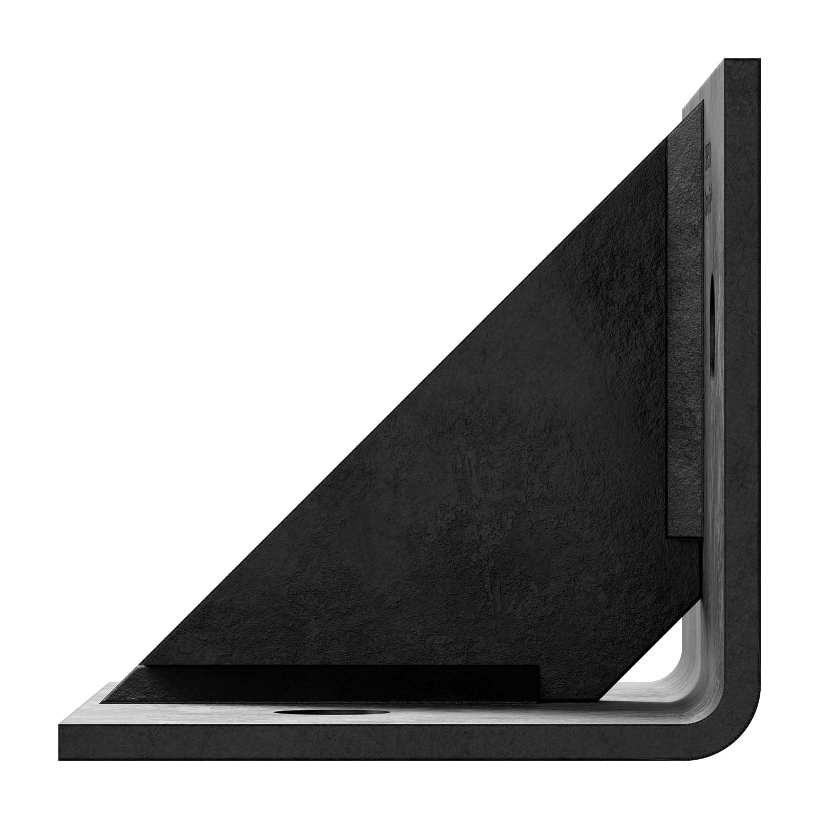 Simpson HL35GPC Heavy L-Shaped Angle with Gusset - Black Powder Coating