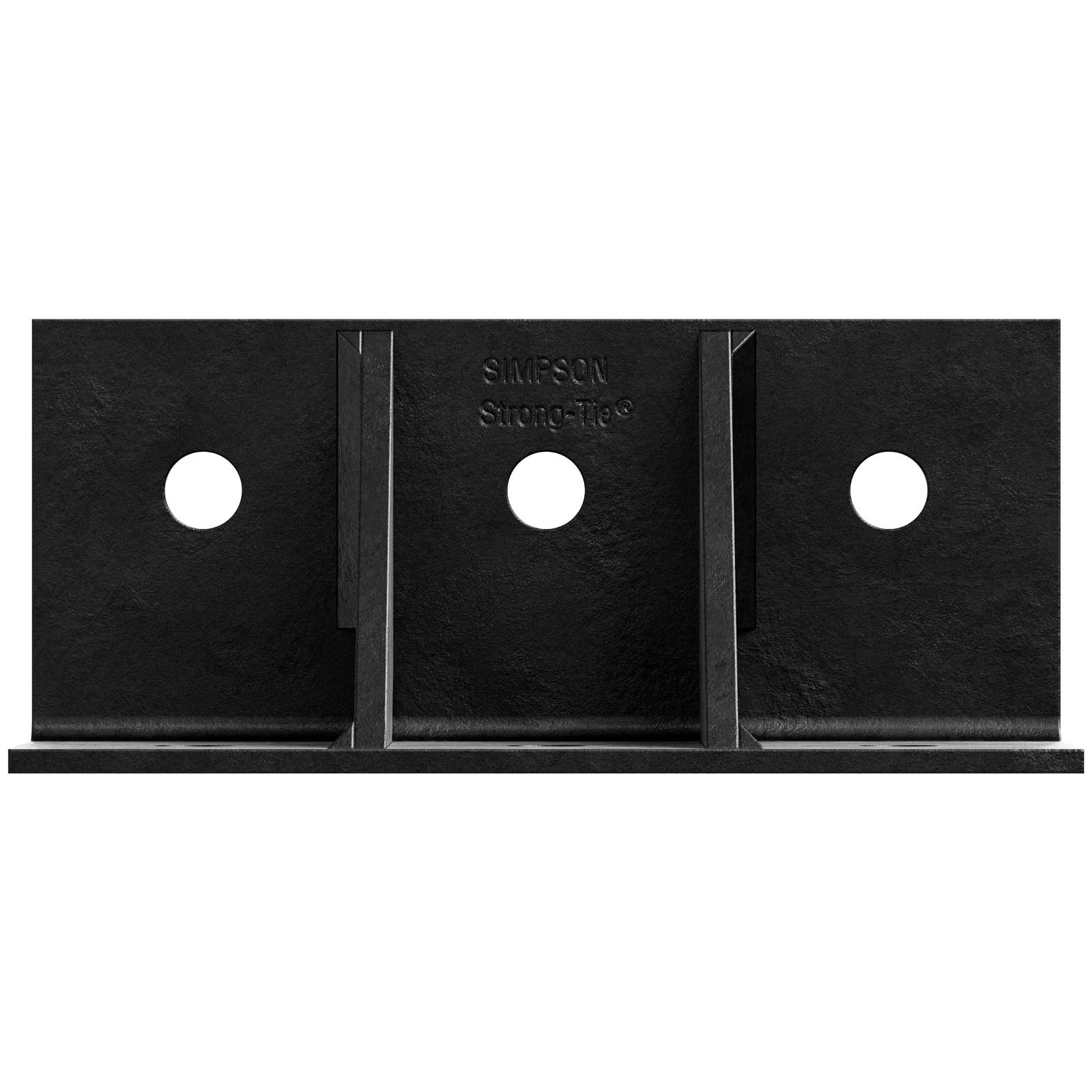 Simpson HL37GPC Heavy L-Shaped Angle with Gusset - Black Powder Coating