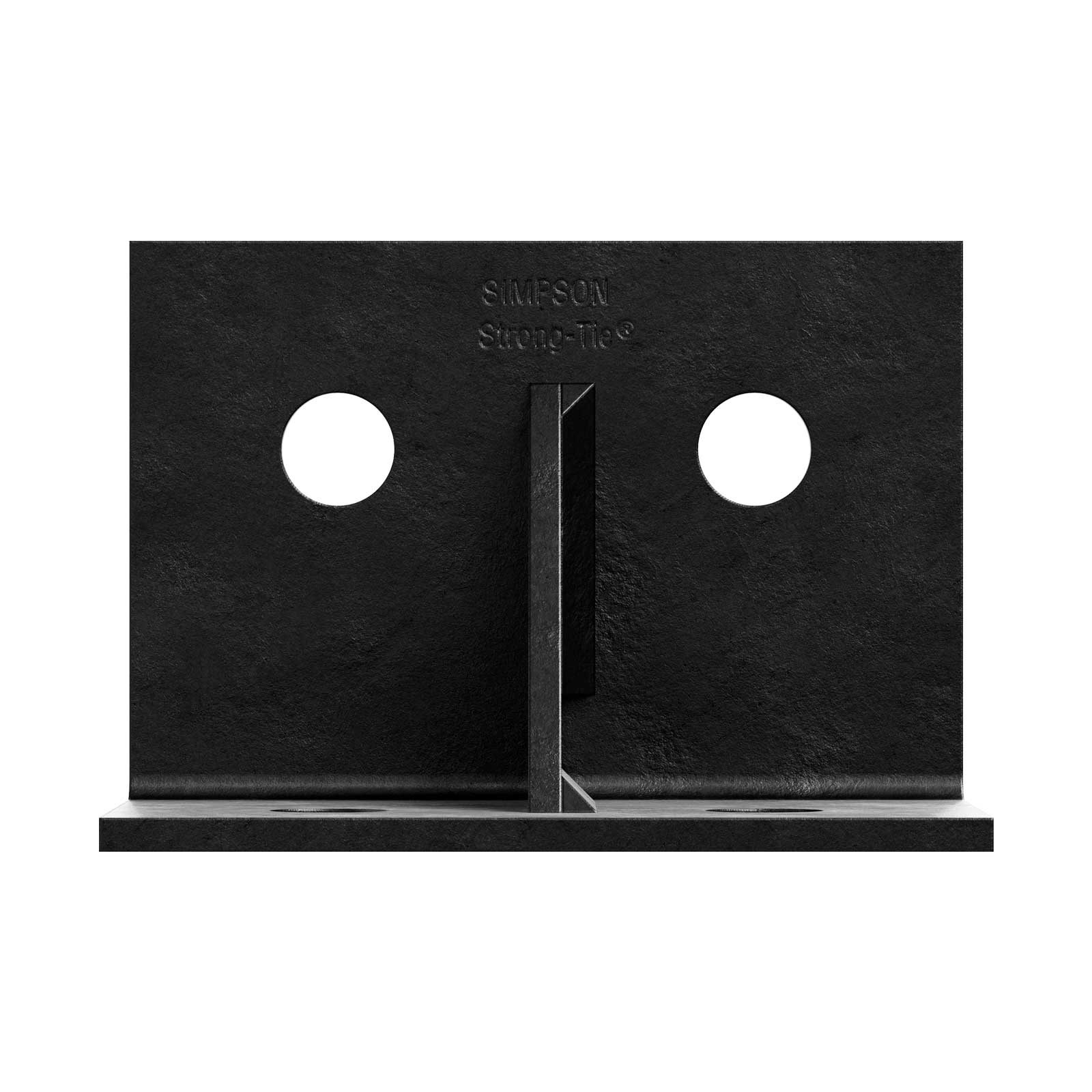 Simpson HL46GPC Heavy L-Shaped Angle with Gusset - Black Powder Coating