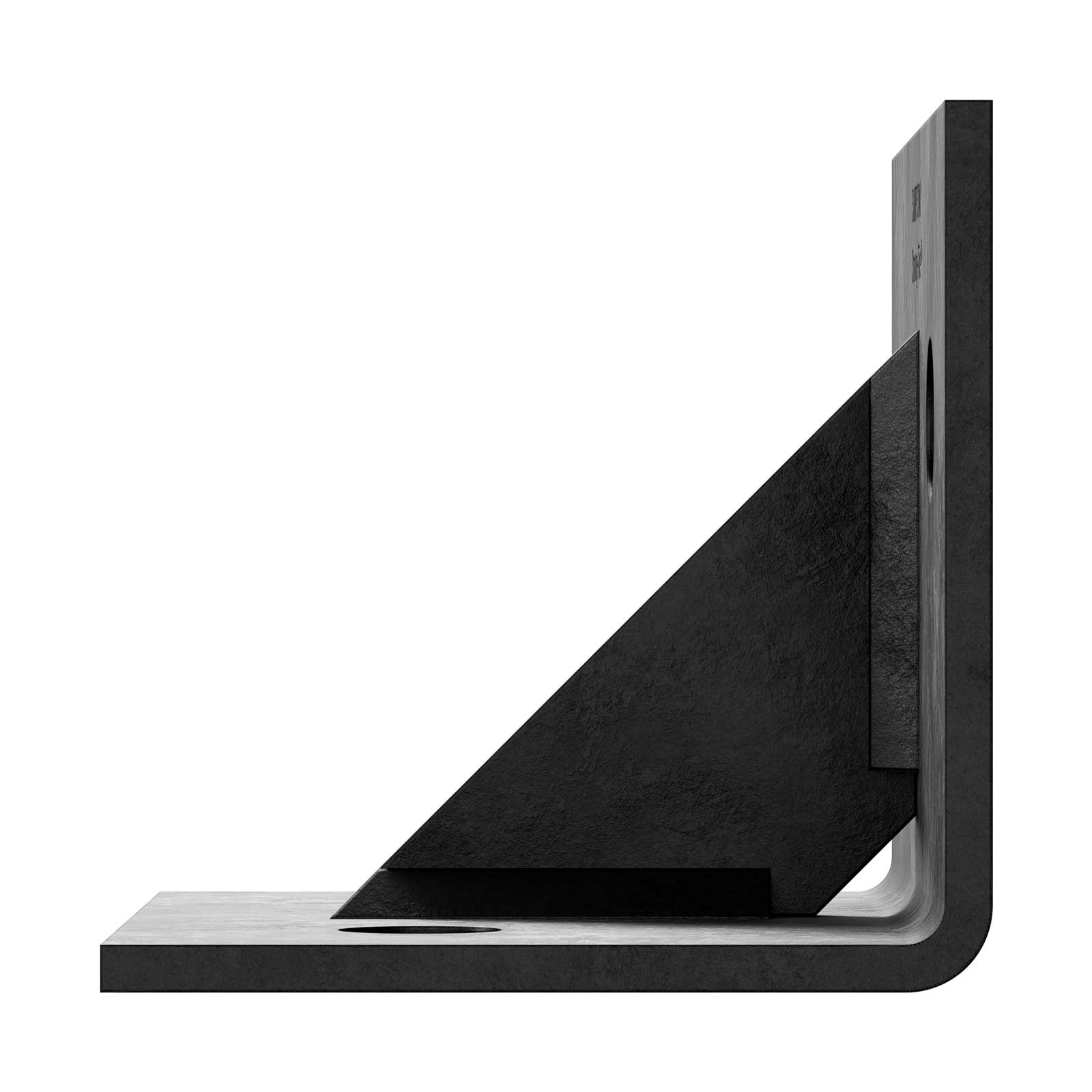 Simpson HL46GPC Heavy L-Shaped Angle with Gusset - Black Powder Coating