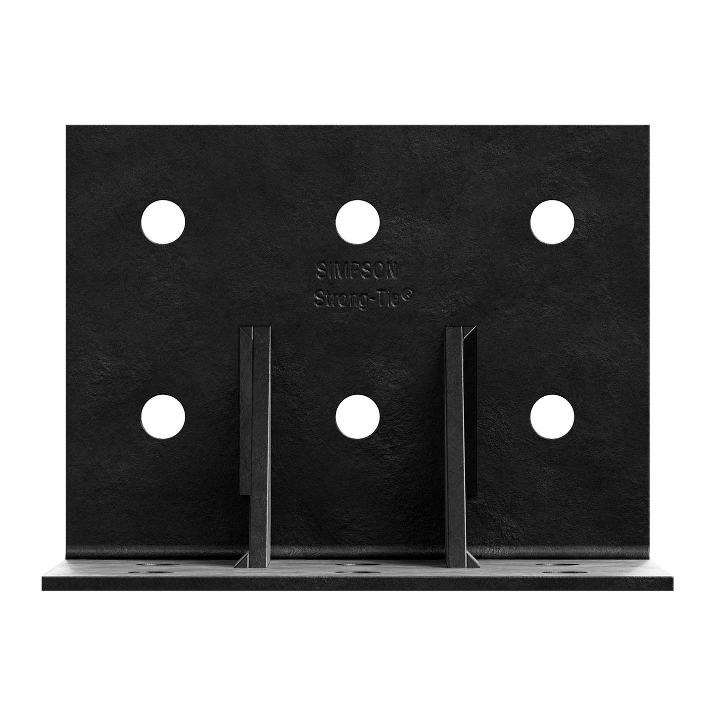 Simpson HL57GPC Heavy L-Shaped Angle with Gusset - Black Powder Coating