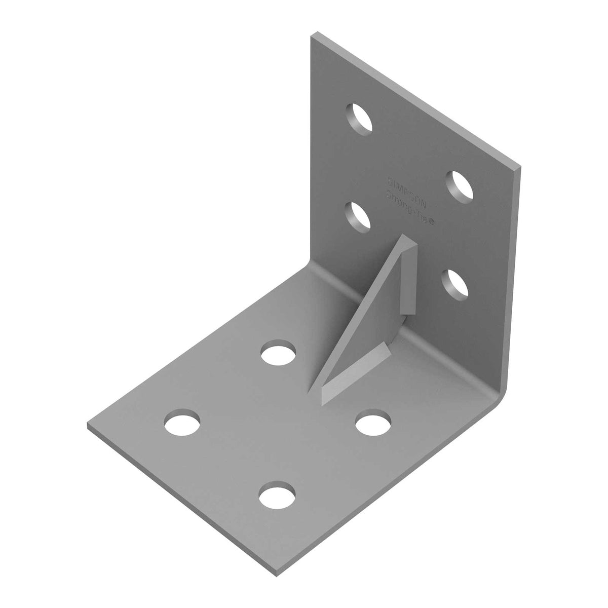 futon bracket reinforcement with L-shaped steel gusset metal repair
