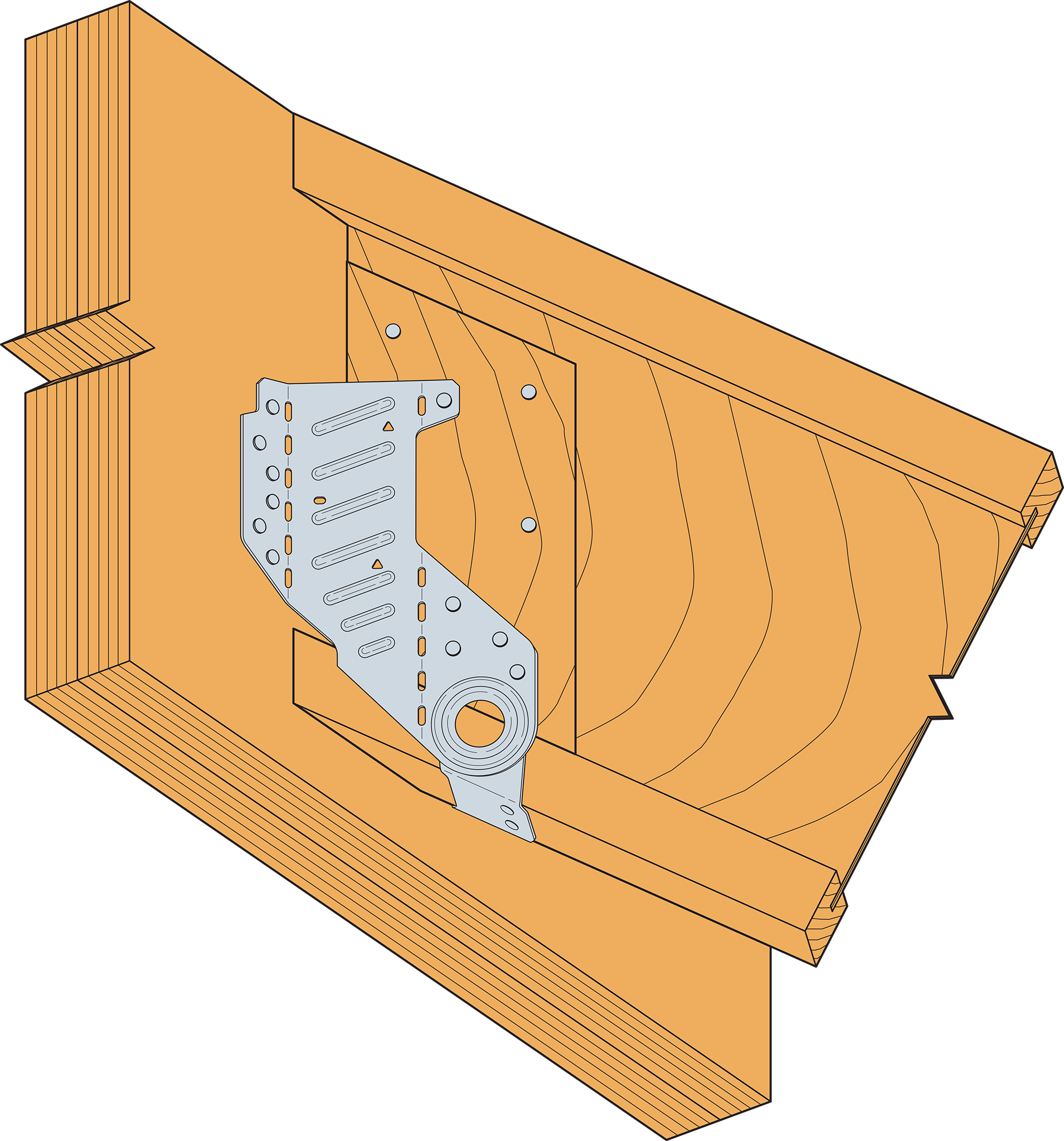 Simpson LSSR2.1Z Field Adjustable Rafter Hanger - Zmax Simpson LSSR2.1Z Field Adjustable Rafter Hanger - Zmax