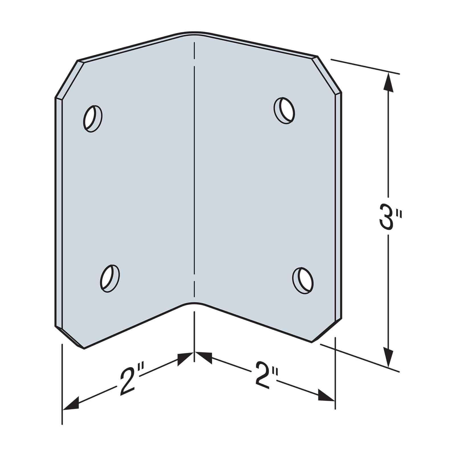 Simpson Strong-Tie ML23Z 2x3 L-Shaped Medium Reinforcing Framing