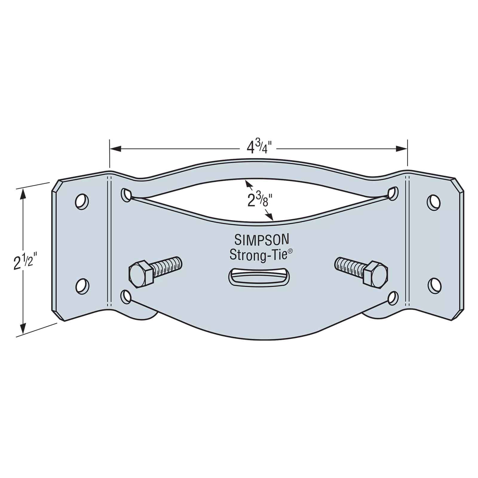 Simpson Strong-Tie PGTIC2Z-R 2-3/8