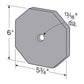 Simpson RP6 Retrofit Plate - Dimensions