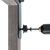 Drill bit being used on a piece of wood with a white background 