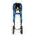 Safety harness with blue straps on a white background