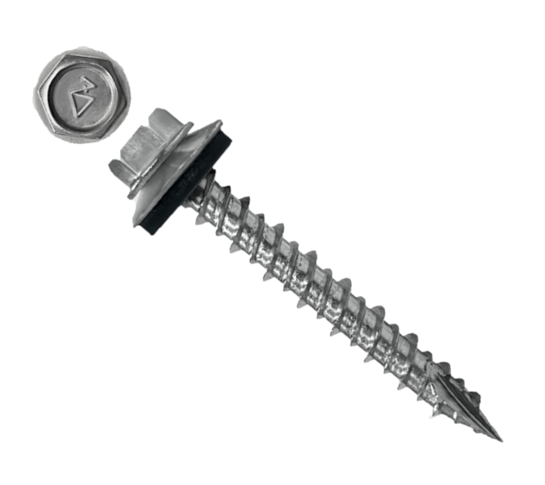 Daggerz 304 stainless steel hex washer head pole barn screw with epdm washer