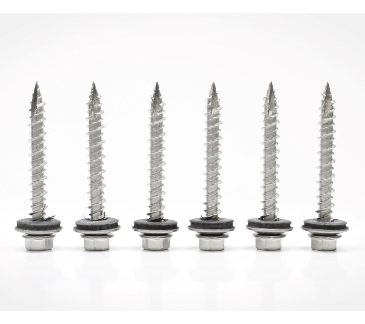 four Daggerz 304 stainless steel hex washer head pole barn screw with epdm washer
