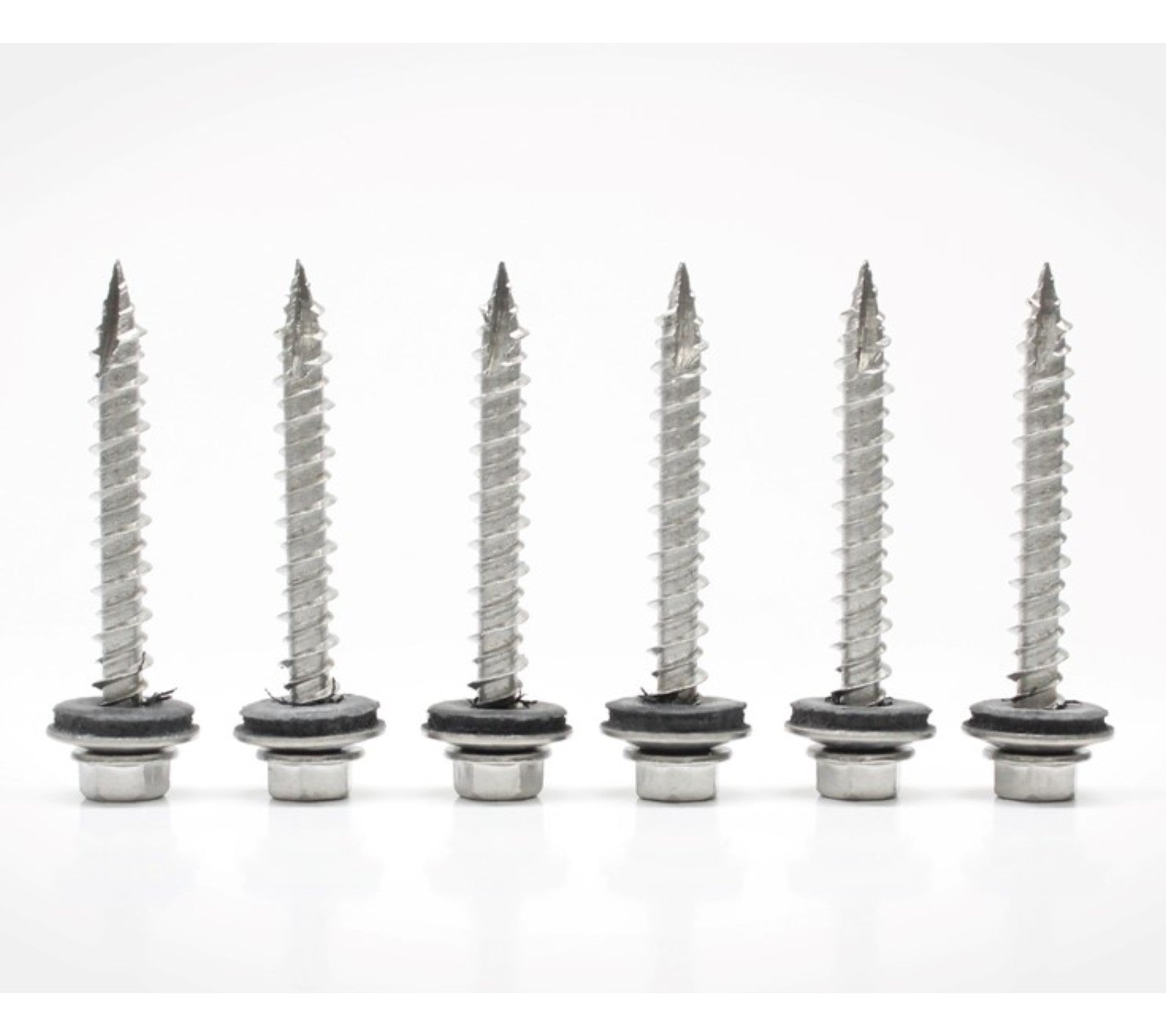 four Daggerz 304 stainless steel hex washer head pole barn screw with epdm washer