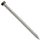 Metal screw with a brown head on a white background