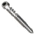 Metal screw on a white background