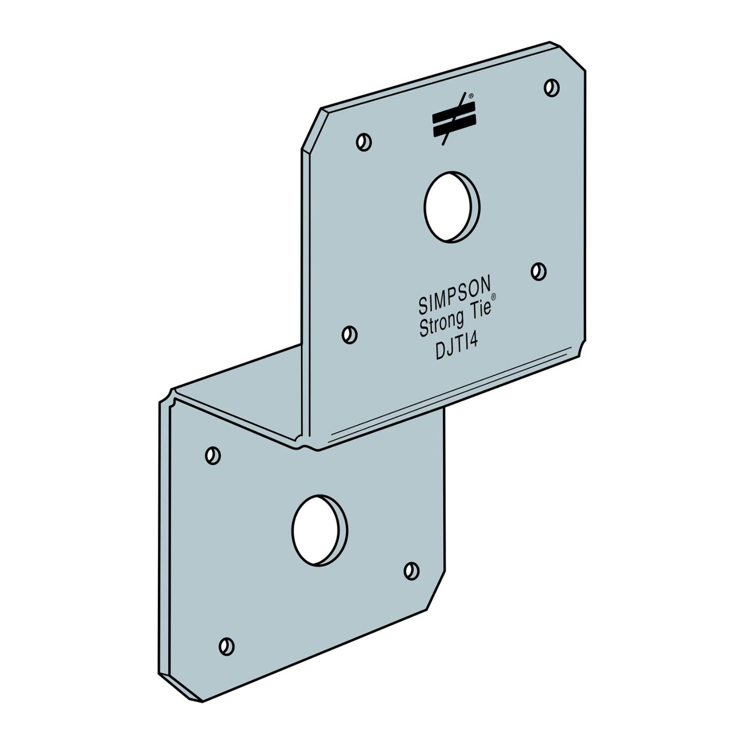 Simpson DJT14 deck joist tie illustration