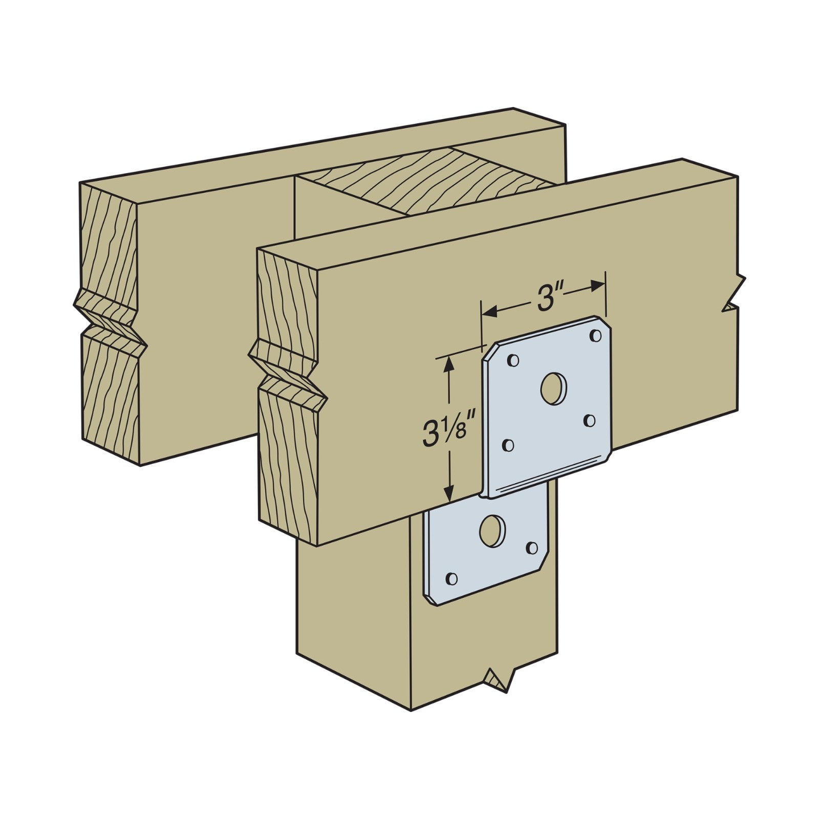 Simpson Strong-Tie DJT14Z Lateral Load Deck Ties - ZMAX