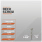 #8 x 1-5/8" Daggerz T20 Flat Head Deck Screw - 305 Stainless Steel, Pkg. 5,000