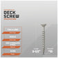 #10 x 3-1/2" Daggerz T25 Flat Head Deck Screw - 305 Stainless Steel, Pkg. 1,000