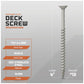 #12 x 6" Daggerz T27 Flat Head Deck Screw - 305 Stainless Steel, Pkg. 500