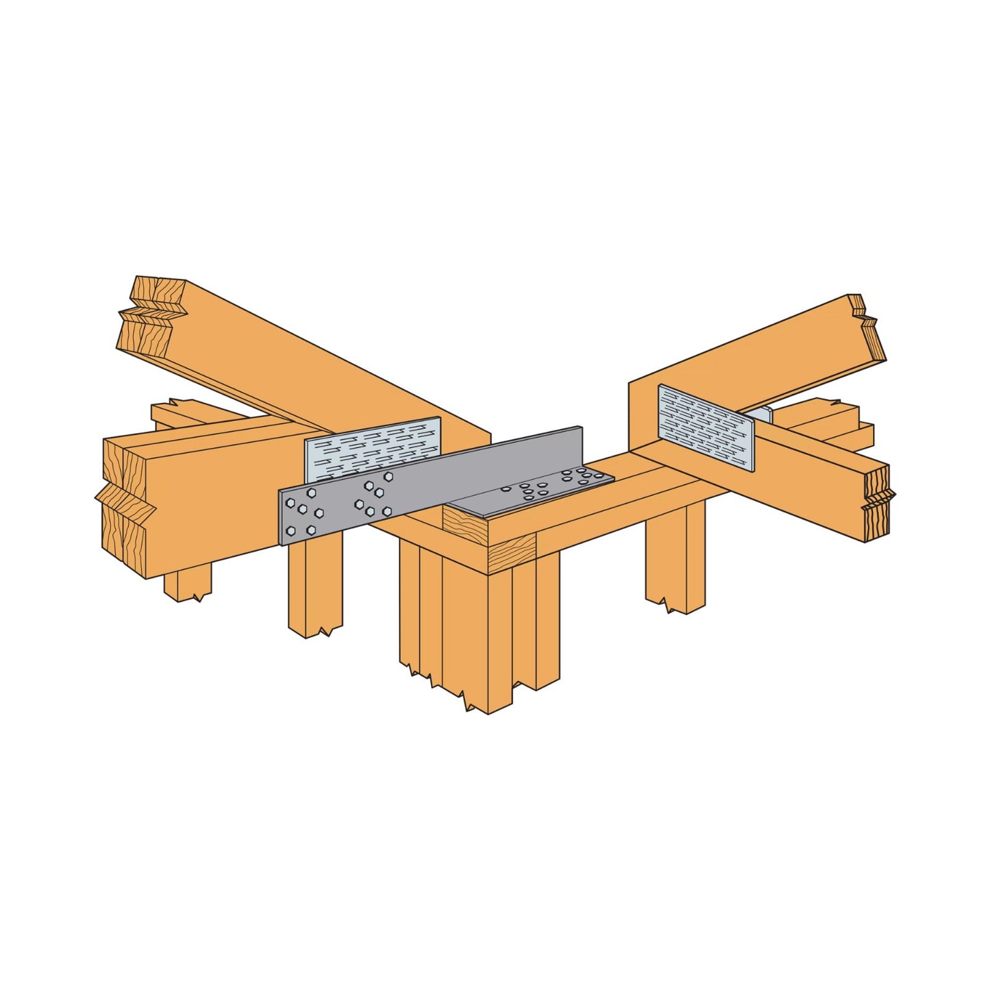 Simpson Strong-Tie Drag strut connector installation illustration