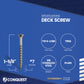 #7 x 1-5/8" Conquest T15 Trim Head Deck Screws - 316 Stainless Steel, Pkg. 350