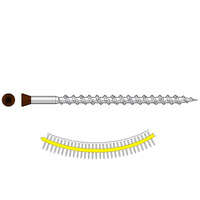 #7 x 2-1/2" Quik Drive 305 Stainless Trim Head Deck Screw - Red 01, Pkg 1000